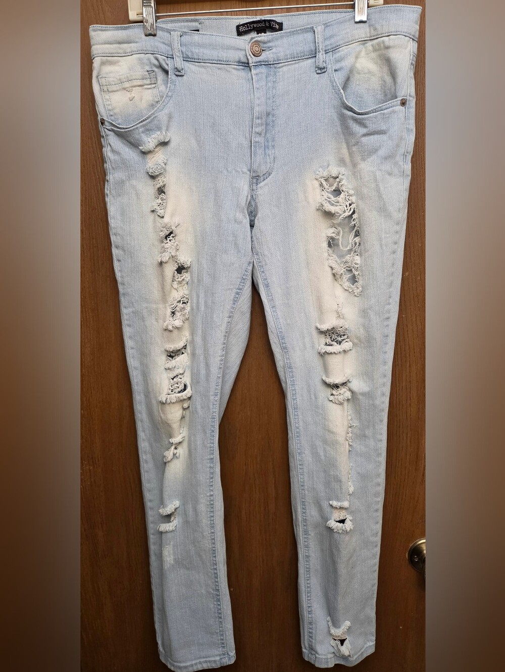 Hollywood & Vine Boyfriend Distressed Jeans in Blue Waist 13